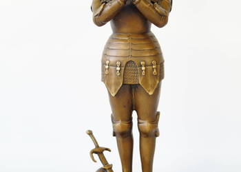 Rzeźba Joanna d'Arc Dziewica Orleańska Figura Rzeźba z Brązu