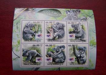 Mozambik 2011 MNH Fauna Zwierzęta Koala NADRUK