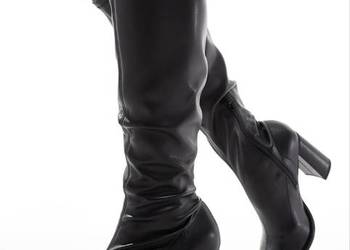 Skórzane kozaki do kolan