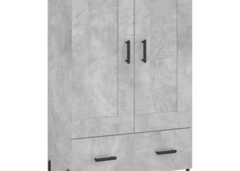 Wysoka szafka szarość betonu 695x31x115 cm WM-830336