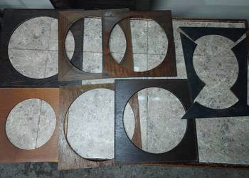 Wypełnienie tarczy skrzyni starego zegara ramka 7szt