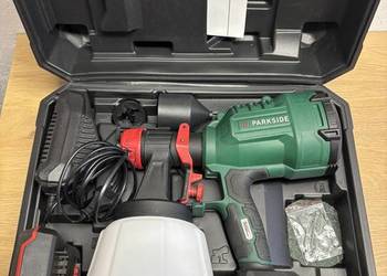 Akumulatorowy pistolet do farb+ ładowarka+ akumulator+ walizka