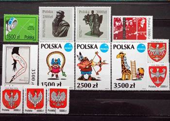 L Znaczki polskie rok 1992 kwartał IV
