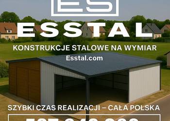 Garaż Blaszany DWUKOLOROWY| Kolory RAL | Wiata Magazynowa  – ESSTAL-