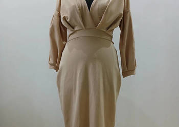 Sukienka elegancka,beżowa, kremowa,rozmiar s/m, impreza,komunia