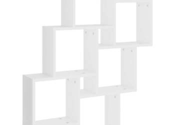 Półka ścienna w formie kostek biała 78x15x93 cm WM-807169