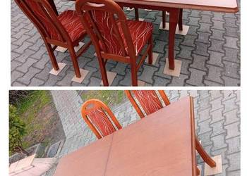 Transport, Stół rozkładany + 4 krzesła długość 154 -209 cm Aramis 150 , BDB