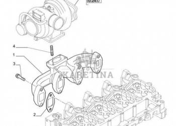 New Holland T6010 Kolektor wylotowy 2831204