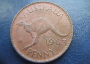 Stare monety 1 pens 1963 Australia /2