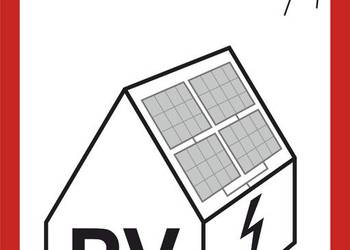 Naklejka Uwaga instalacja fotowoltaiczna 148 x 210 mm