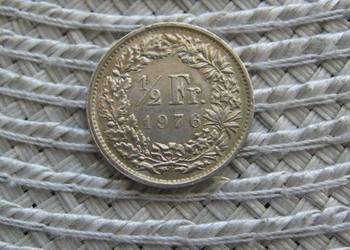 Szwajcaria 1/2 Franka 1976r