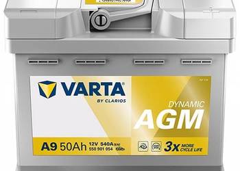 Akumulator Varta A9 12V 50Ah 540A P+ AGM