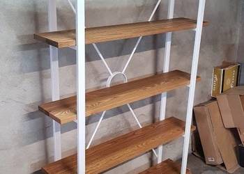 Regał NA WYMIAR stalowy loft industrialny biały malowanie PROSZKOWE