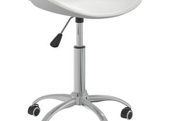 Taboret kosmetyczny biały sztuczna skóra WM-323683