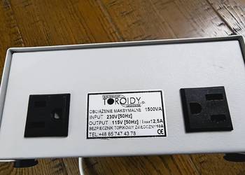 Autotransformator Toroidy.pl 230v na 115v ,1500vA