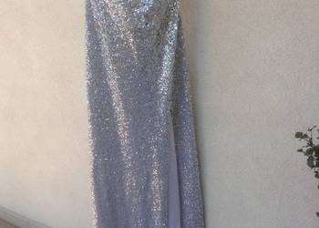 Markowa  długa suknia okolicznościowa z cekinów, Rozm M