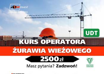 Kurs operator żurawia wieżowego żurawie wieżowe dźwigi wieżówka