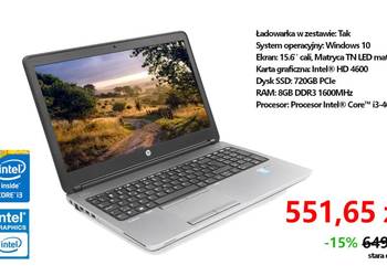 Laptop HP ProokBook 650 G1 15.6" TN LED 8GB RAM 720GB SSD Windows 10 PL/ENG