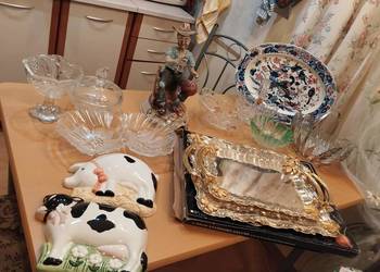 wyprzedaż różności tace szkło ceramika