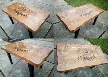 stolik kawowy baner szyld tablica z litego drewna loft
