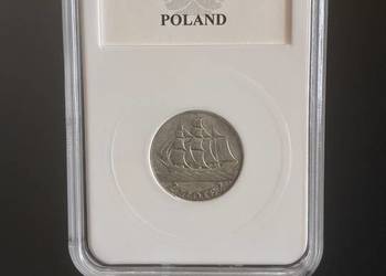 Moneta 2 złote 1936 Zaglowiec  PCG AU 50