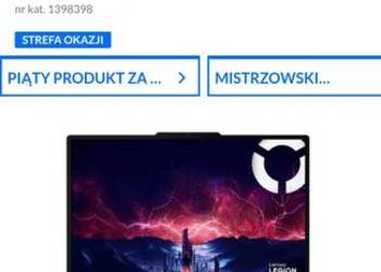 Laptop gamingowy Lenovo Legion Pro 5 16ADR10 16" 240Hz R9 8945HX 32GB RAM 1