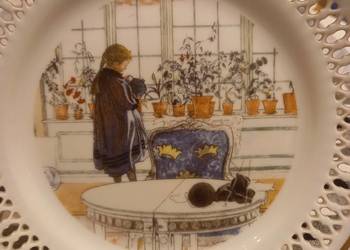 Talerz porcelanowy - malarstwo Carl Larssons