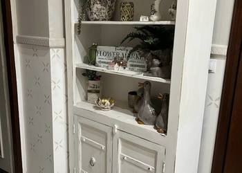 Regał biały drewniany prowansalski