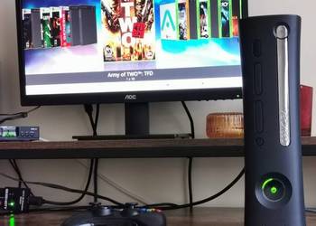 Xbox 360 JASPER, RGH 3.0, HDD320, pad, zasilacz, Aurora, dodatki