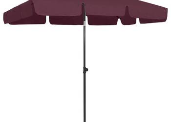 Parasol plażowy, bordowy, 200x125 cm（314731）