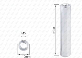 M6X50 ALUMINIOWA TULEJKA DYSTANSOWA GWINTOWANA ZŁĄCZNA PRZEDŁUŻANA MUFA
