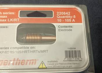 Elektroda plazmy 45A-105A Hypertherm 220842 oryg MOŻLIWOŚĆ NEGOCJACJI CENY Elektroda plazmy 45A-105A Hypertherm 220842 oryg MOŻLIWOŚĆ NEGOCJACJI CENY