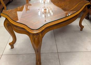 Piękny stolik ludwikowski orzech intarsje -sklep Dąbrowa Górnicza