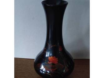 wietnamski laka wazon prl vintage Dong Tam rośliny ptaki