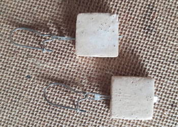 Kolczyki ceramiczne ręcznie wykonane.