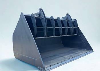 Łyżka objętościowa 5m3 z dociskiem hydraulicznym do ładowarki 300cm