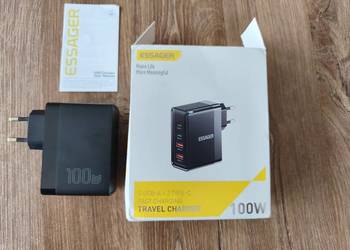 nowa ładowarka sieciowa Essager 100W 2x USBa i 2x USB c uszkodzone pudełko