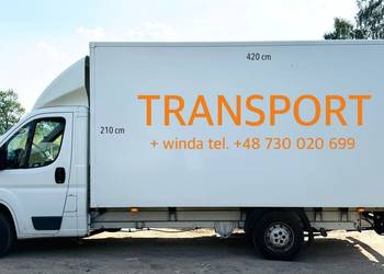 TRANSPORT BUS Bolesławiec i okolice - kontener 210 x 420 cm + winda