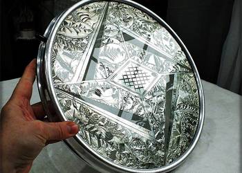 Stara Patera Tortownica obrotowa na ciasto z okresu PRL Vintage