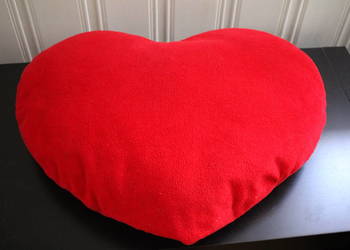 duże czerwone serce Walentynki prezent kocham poduszka
