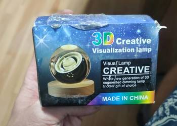 lampka nocna 3D z grawerowaną szklaną kulą