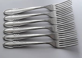 Długie widelce obiadowe (ok.20,8-21 cm) (nr.5), KŁOS, Gerlach, sztućce PRL