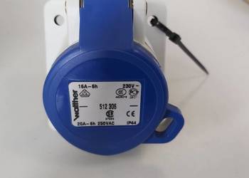 Gniazdo siłowe tablicowe 16A 3P Walther 512306