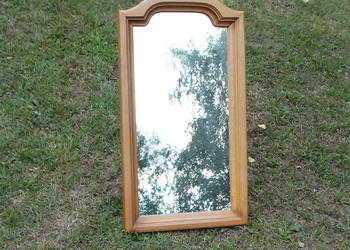Klasyczne drewniane lustro ścienne 80x44 cm retro vintage do przedpokoju sa