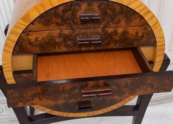 Okrągła Komoda Regał Art Deco - Szafka - Pomocnik 6 szuflad Dekor Unikat