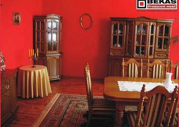 a Producent Nowy Zestaw Mebli Dębowych Salon Witryna 180` + Narożnik Bekas