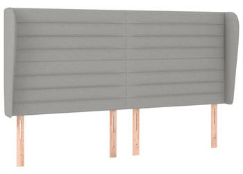 Zagłówek uszak jasnoszary 183x23x118/128 cm tkanina WM-3118110