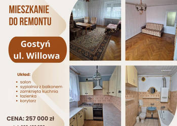 Mieszkanie do remontu| 52,8 m² | 2 pokoje | balkon |