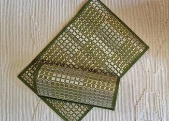 Maty podkładki na stół 2 szt zielone Home&you  jak nowe prostokątne