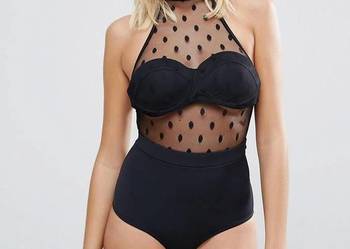 Bikini , stroj kapielowy z wysokim stanem lost ink - nowe